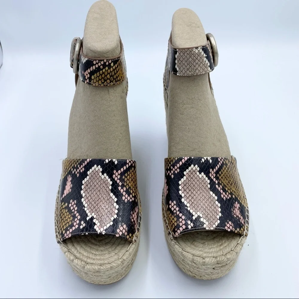 Marc Fisher Alida Espadrille Platform Sandal Sz 10